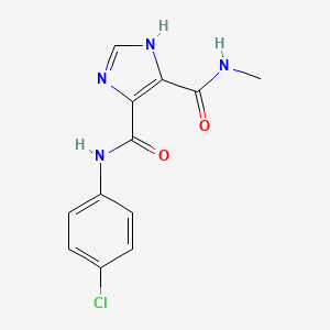molecular formula C12H11ClN4O2 B5709598 N~4~-(4-chlorophenyl)-N~5~-methyl-1H-imidazole-4,5-dicarboxamide 