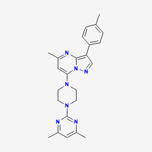 molecular formula C24H27N7 B5709609 7-[4-(4,6-Dimethylpyrimidin-2-yl)piperazin-1-yl]-5-methyl-3-(4-methylphenyl)pyrazolo[1,5-a]pyrimidine 