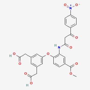 Methyl-3-[2-(4-nitrobenzoyl)acetamino]-4-[3,5-dicarboxymethyl)-phenoxy]-benzoate