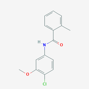 molecular formula C15H14ClNO2 B5709841 N-(4-chloro-3-methoxyphenyl)-2-methylbenzamide 