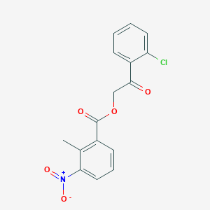 molecular formula C16H12ClNO5 B5709880 [2-(2-Chlorophenyl)-2-oxoethyl] 2-methyl-3-nitrobenzoate 
