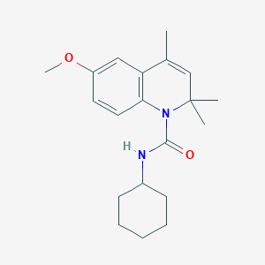 molecular formula C20H28N2O2 B5709897 N-cyclohexyl-6-methoxy-2,2,4-trimethylquinoline-1-carboxamide CAS No. 5866-22-8
