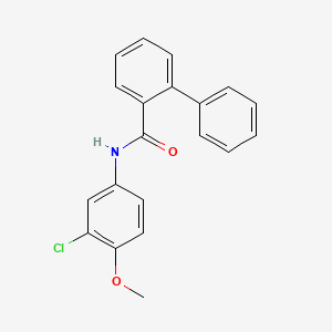 molecular formula C20H16ClNO2 B5709900 N-(3-chloro-4-methoxyphenyl)-2-phenylbenzamide 