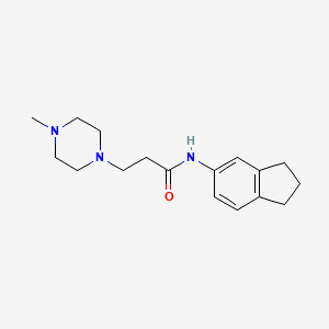 molecular formula C17H25N3O B5709916 N-(2,3-dihydro-1H-inden-5-yl)-3-(4-methylpiperazin-1-yl)propanamide 