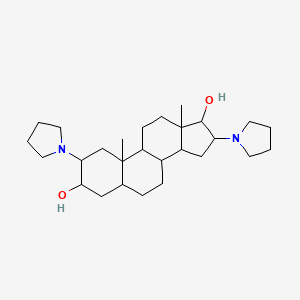 10,13-Dimethyl-2,16-dipyrrolidin-1-yl-2,3,4,5,6,7,8,9,11,12,14,15,16,17-tetradecahydro-1H-cyclopenta[a]phenanthrene-3,17-diol