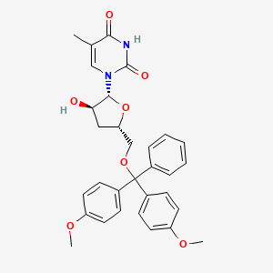 molecular formula C31H32N2O7 B570994 3'-Deoxy-5'-O-(dimethoxytrityl)-5-methyluridine CAS No. 114551-15-4