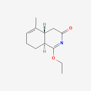 molecular formula C12H17NO2 B570999 (4AR,8aS)-1-ethoxy-5-methyl-4,4a,8,8a-tetrahydroisoquinolin-3(7H)-one CAS No. 122490-28-2