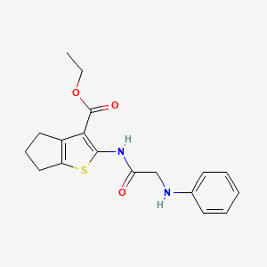 molecular formula C18H20N2O3S B5710007 ethyl 2-[(2-anilinoacetyl)amino]-5,6-dihydro-4H-cyclopenta[b]thiophene-3-carboxylate 