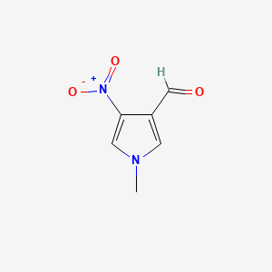 molecular formula C6H6N2O3 B571003 1-methyl-4-nitro-1H-pyrrole-3-carbaldehyde CAS No. 114870-29-0