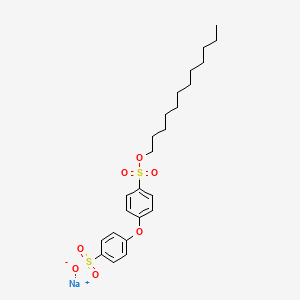 molecular formula C24H33NaO7S2 B571011 Sodium dodecyl diphenyl ether disulfonate CAS No. 119345-04-9