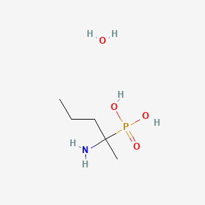 molecular formula C5H16NO4P B571013 (1-Amino-1-methylbutyl)phosphonic acid hydrate CAS No. 125078-17-3