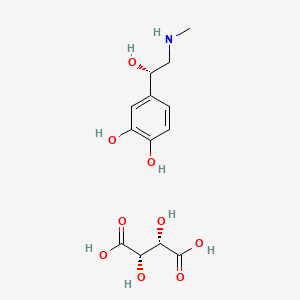 molecular formula C13H19NO9 B571014 (+)-Epinephrine (-)-Bitartrate CAS No. 21282-30-4