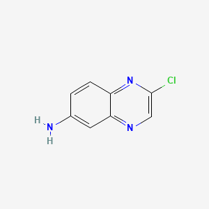 molecular formula C8H6ClN3 B571016 2-Chloroquinoxalin-6-amine CAS No. 112928-27-5