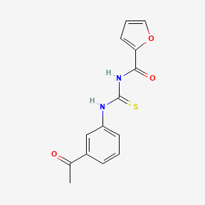 molecular formula C14H12N2O3S B5710207 N-[(3-acetylphenyl)carbamothioyl]furan-2-carboxamide 