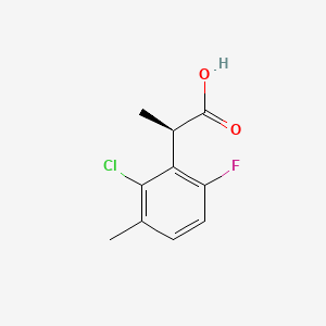 molecular formula C10H10ClFO2 B571026 (2R)-2-(2-Chloro-6-fluoro-3-methylphenyl)propanoic Acid CAS No. 1630424-40-6