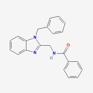molecular formula C22H19N3O B5710276 N-[(1-BENZYL-1H-1,3-BENZODIAZOL-2-YL)METHYL]BENZAMIDE 