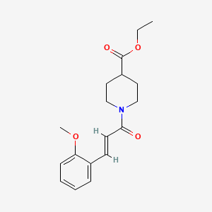 molecular formula C18H23NO4 B5710287 ethyl 1-[3-(2-methoxyphenyl)acryloyl]-4-piperidinecarboxylate 