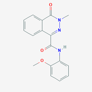 molecular formula C17H15N3O3 B5710291 N-(2-methoxyphenyl)-3-methyl-4-oxo-3,4-dihydrophthalazine-1-carboxamide 
