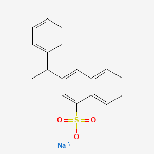 Naphthalenesulfonic acid, (1-phenylethyl)-, sodium salt