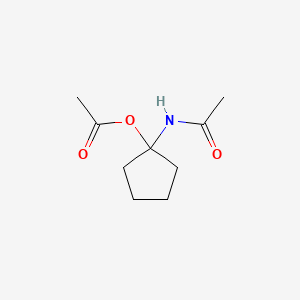 molecular formula C9H15NO3 B571038 Acetamide,N-[1-(acetyloxy)cyclopentyl]- CAS No. 125078-38-8