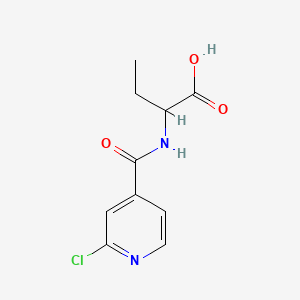 molecular formula C10H11ClN2O3 B571044 2-[(2-Chloroisonicotinoyl)amino]butanoic acid CAS No. 120271-27-4