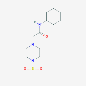 molecular formula C13H25N3O3S B5710490 N-CYCLOHEXYL-2-(4-METHANESULFONYLPIPERAZIN-1-YL)ACETAMIDE 