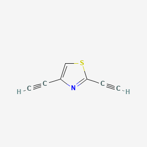 molecular formula C7H3NS B571060 2,4-Diethynylthiazole CAS No. 113705-26-3