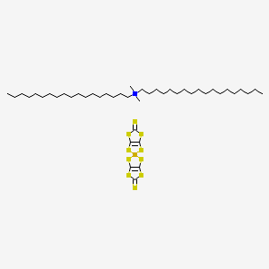 molecular formula C44H80AuNS10 B571071 Dimethyldioctadecylammonium Bis(1,3-dithiole-2-thione-4,5-dithiolato)aurate(III) CAS No. 120141-26-6