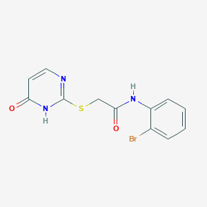 molecular formula C12H10BrN3O2S B5710744 N-(2-bromophenyl)-2-[(6-oxo-1,6-dihydropyrimidin-2-yl)sulfanyl]acetamide 