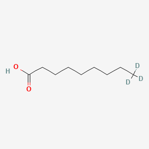 molecular formula C9H18O2 B571082 Nonanoic-9,9,9-D3 acid 