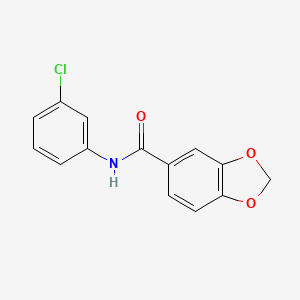 molecular formula C14H10ClNO3 B5710935 N-(3-CHLOROPHENYL)-2H-13-BENZODIOXOLE-5-CARBOXAMIDE 