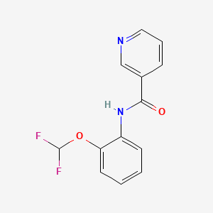 molecular formula C13H10F2N2O2 B5711055 N-[2-(difluoromethoxy)phenyl]pyridine-3-carboxamide 