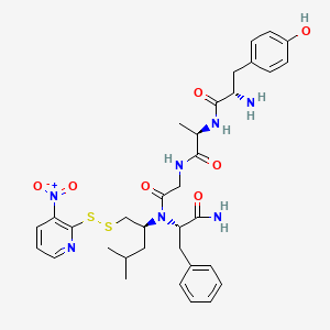molecular formula C34H43N7O7S2 B571107 H-Tyr-D-Ala-Gly-N(Unk)Phe-NH2 CAS No. 120866-07-1