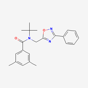 molecular formula C22H25N3O2 B5711071 N-tert-butyl-3,5-dimethyl-N-[(3-phenyl-1,2,4-oxadiazol-5-yl)methyl]benzamide 