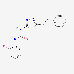 molecular formula C17H15FN4OS B5711233 N-(2-fluorophenyl)-N'-[5-(2-phenylethyl)-1,3,4-thiadiazol-2-yl]urea 
