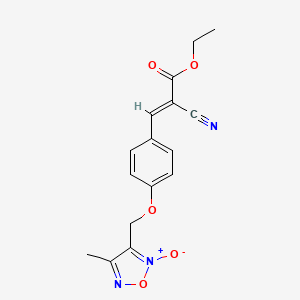 molecular formula C16H15N3O5 B5711295 ethyl (E)-2-cyano-3-[4-[(4-methyl-2-oxido-1,2,5-oxadiazol-2-ium-3-yl)methoxy]phenyl]prop-2-enoate 