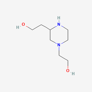 molecular formula C8H18N2O2 B571132 (5R,6R)-2,2,5,6-TETRAMETHYLPIPERAZINE-1,4-DIOL CAS No. 117186-75-1
