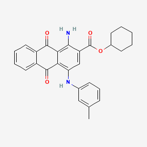 molecular formula C28H26N2O4 B571134 Cyclohexyl 1-amino-4-(3-methylanilino)-9,10-dioxoanthracene-2-carboxylate CAS No. 114090-08-3