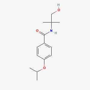 molecular formula C14H21NO3 B5711528 N-(2-hydroxy-1,1-dimethylethyl)-4-isopropoxybenzamide 