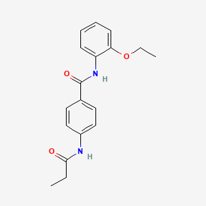 molecular formula C18H20N2O3 B5711536 N-(2-ethoxyphenyl)-4-(propanoylamino)benzamide 