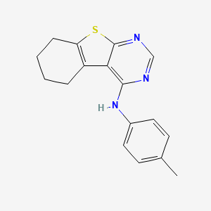molecular formula C17H17N3S B5711538 N-(4-methylphenyl)-5,6,7,8-tetrahydro[1]benzothieno[2,3-d]pyrimidin-4-amine 