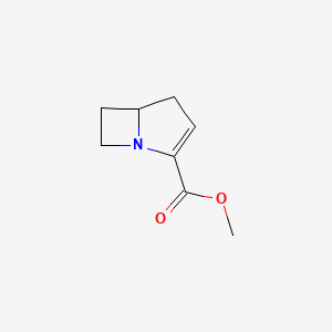 molecular formula C8H11NO2 B571160 Methyl 1-azabicyclo[3.2.0]hept-2-ene-2-carboxylate CAS No. 123295-77-2
