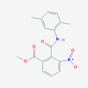 molecular formula C17H16N2O5 B5711621 Methyl 2-[(2,5-dimethylphenyl)carbamoyl]-3-nitrobenzoate 