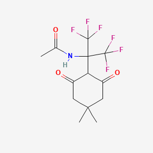 molecular formula C13H15F6NO3 B5711695 N-[2-(4,4-dimethyl-2,6-dioxocyclohexyl)-1,1,1,3,3,3-hexafluoropropan-2-yl]acetamide 