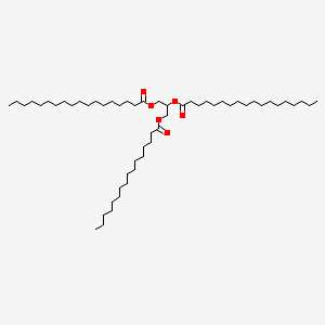 molecular formula C55H106O6 B571172 1,2-Distearoyl-3-palmitoyl-rac-glycerol 