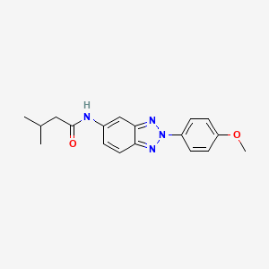 molecular formula C18H20N4O2 B5711796 N-[2-(4-methoxyphenyl)-2H-benzotriazol-5-yl]-3-methylbutanamide 