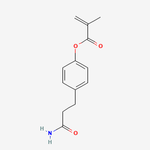 2-Methylpropenoic acid 4-(3-amino-3-oxopropyl)phenyl ester