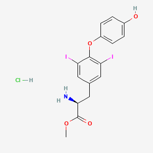 L-Tyrosine, O-(4-hydroxyphenyl)-3,5-diiodo-, methyl ester, hydrochloride
