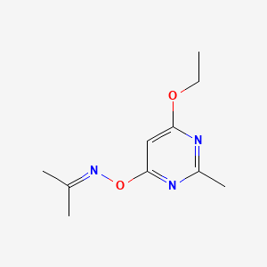 Propan-2-one O-(6-ethoxy-2-methylpyrimidin-4-yl) oxime