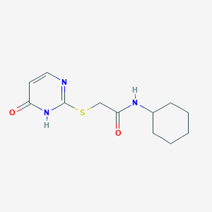molecular formula C12H17N3O2S B5711897 N-cyclohexyl-2-[(4-hydroxypyrimidin-2-yl)sulfanyl]acetamide 